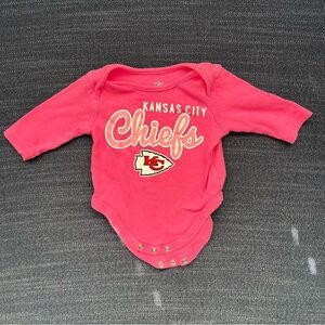 Kansas City Chiefs Pink Baby Onesie